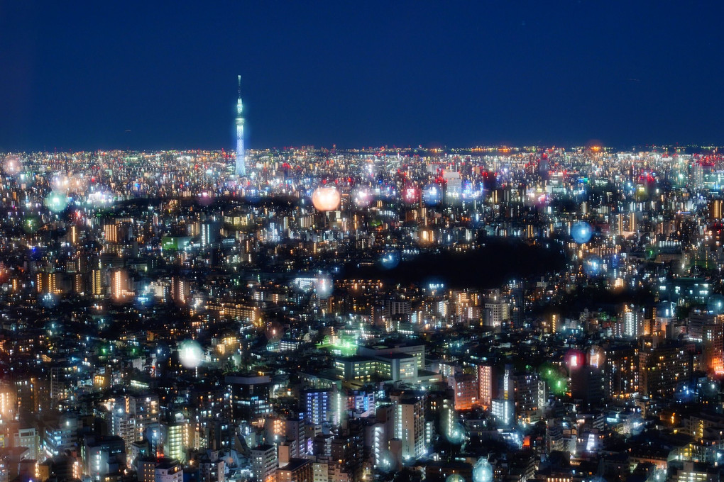 ふんわりした東京の夜景