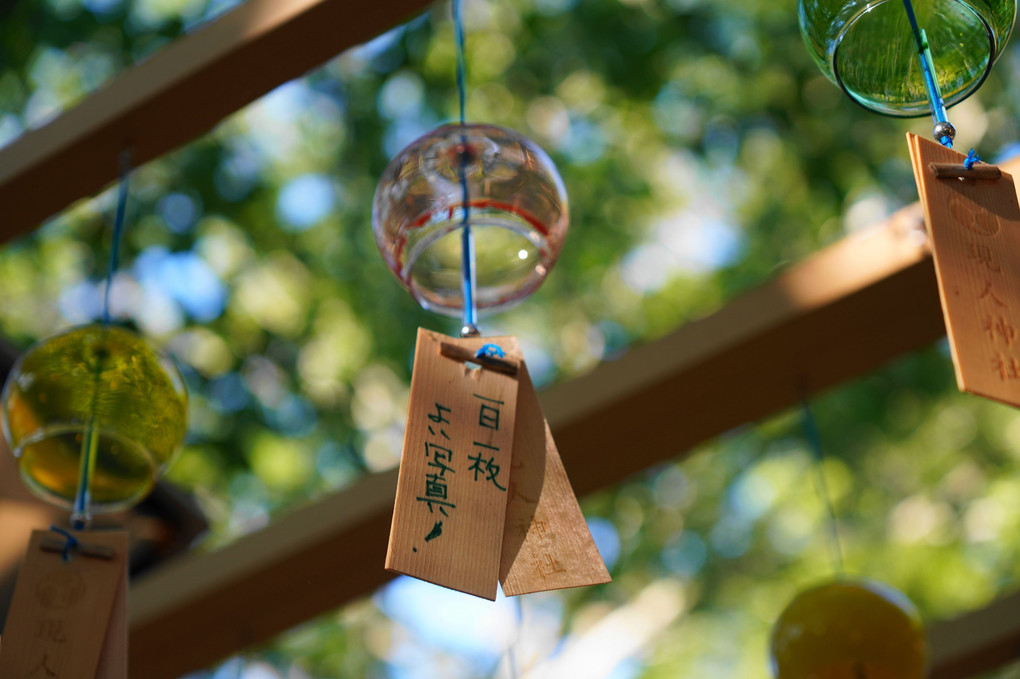 涼を求めて。。風鈴のある神社♪