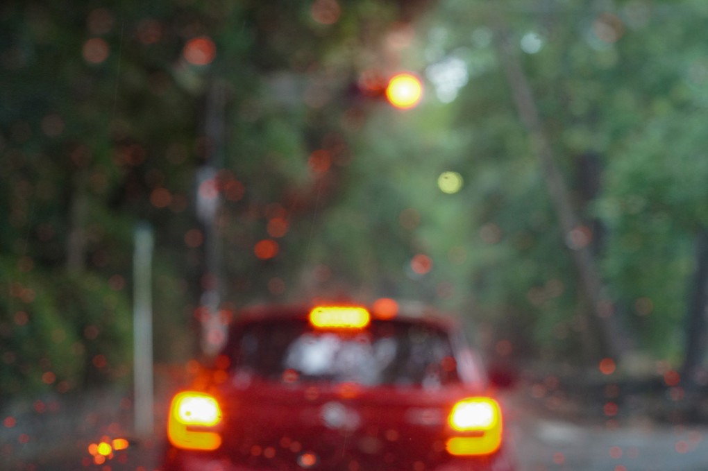 雨☂️の車窓から😘