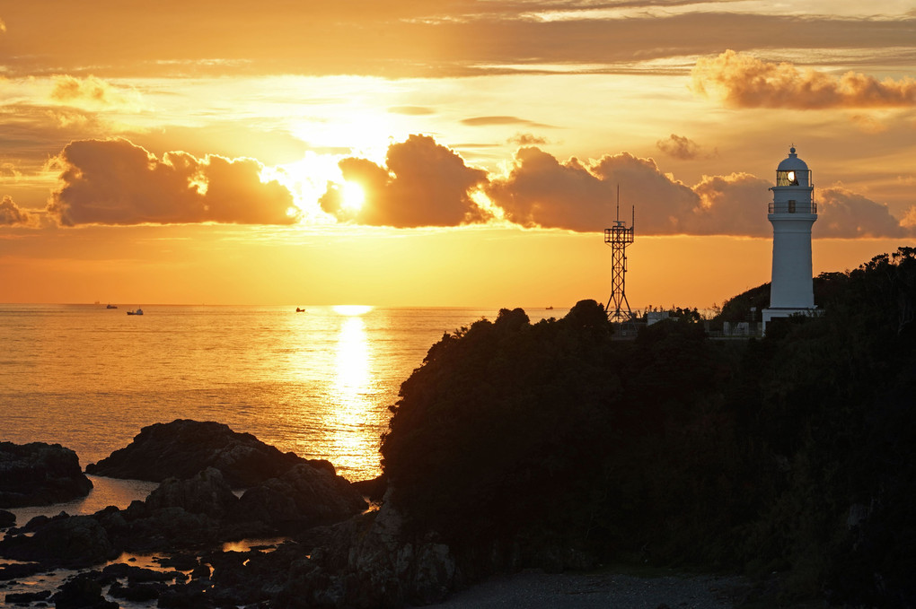 潮岬の夕陽
