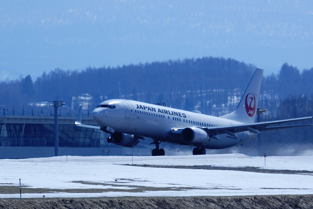 旭川空港にて