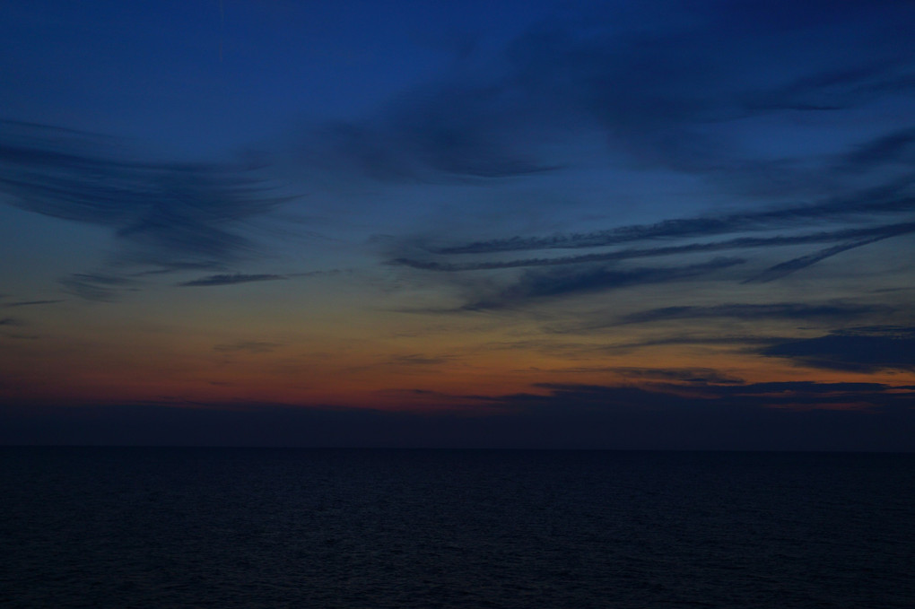 船上からの日没