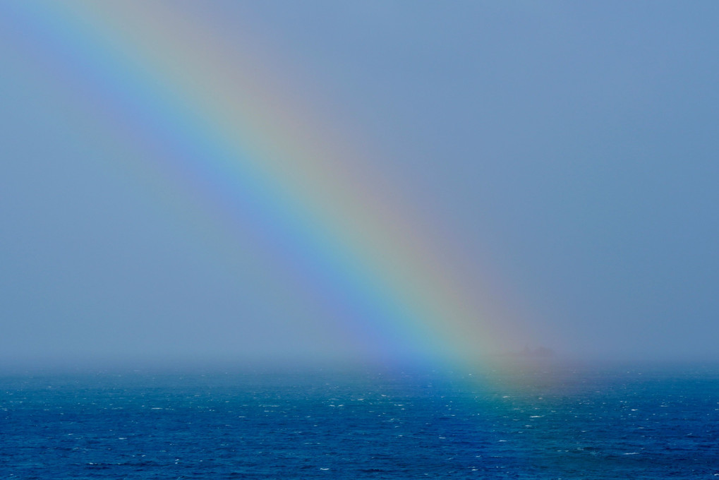 雀島にかかる虹🌈