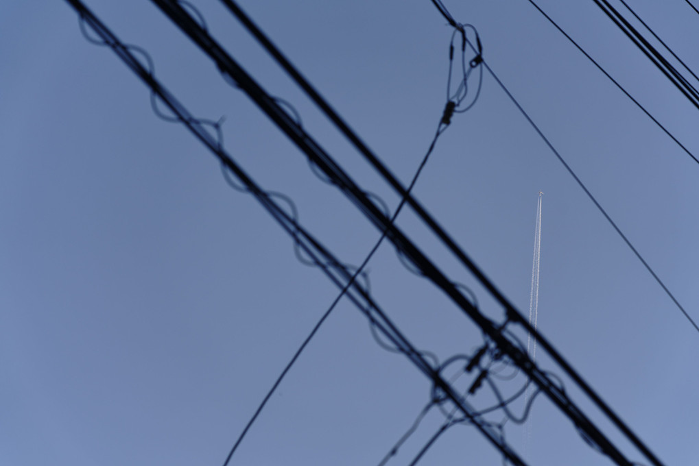 飛行機雲発見！