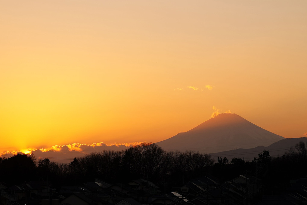 雨上がりの富士の夕景！