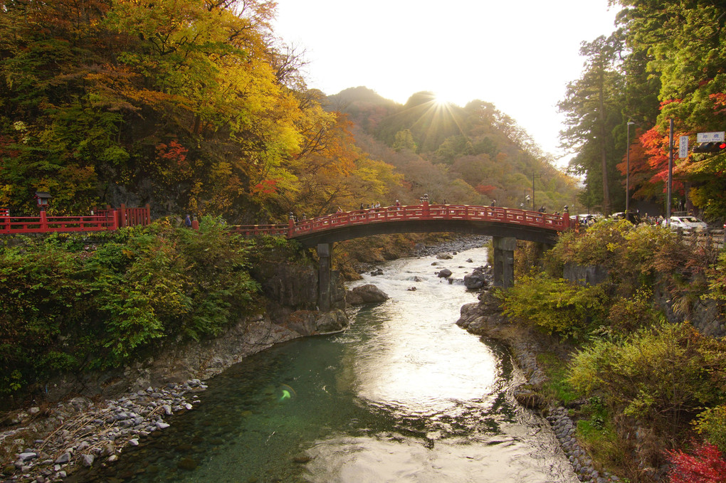 錦秋の神橋
