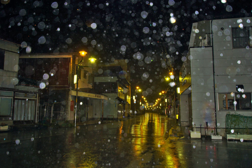 雨の松浜商店街