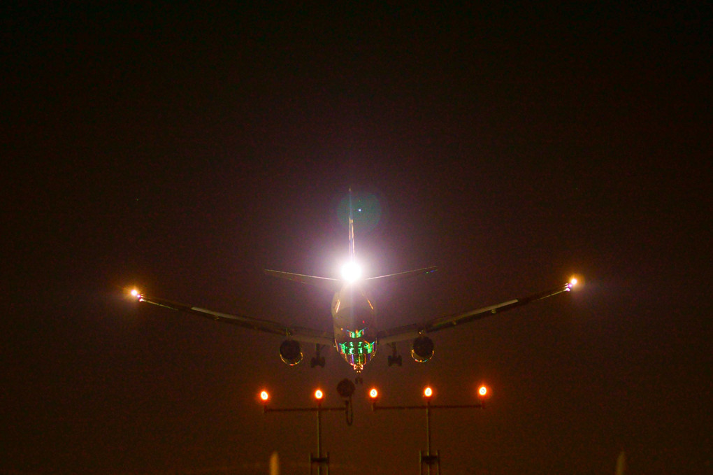 久しぶりの夜間飛行機撮り