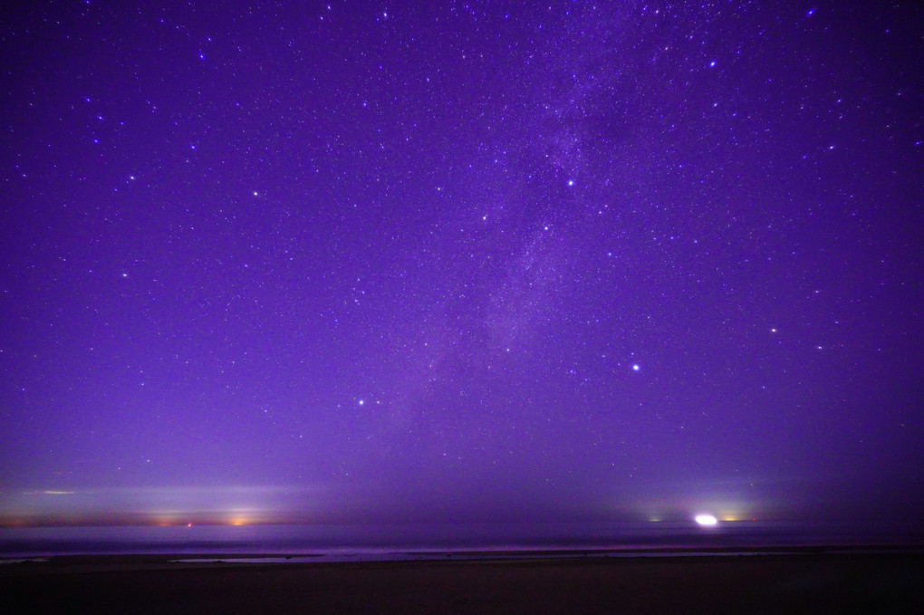 千里浜海岸の星空