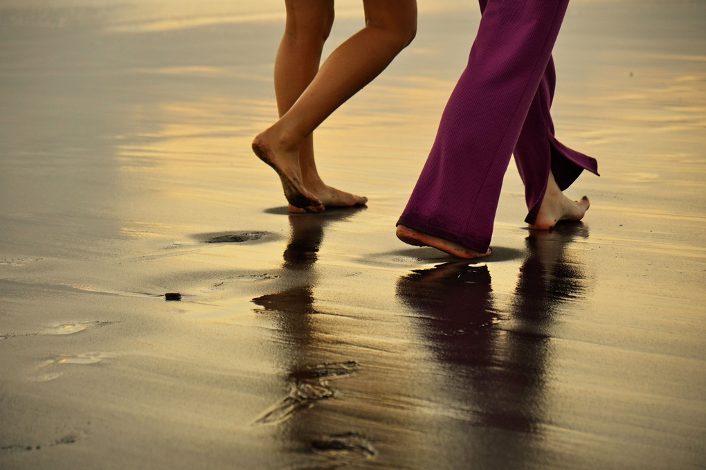 Walkin' on the beach