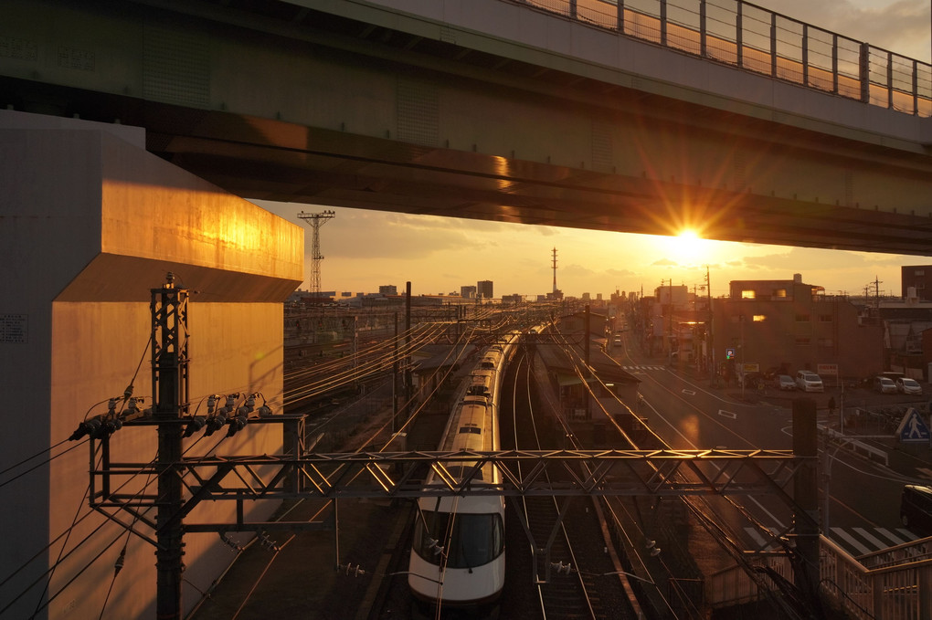 夕暮れ電車