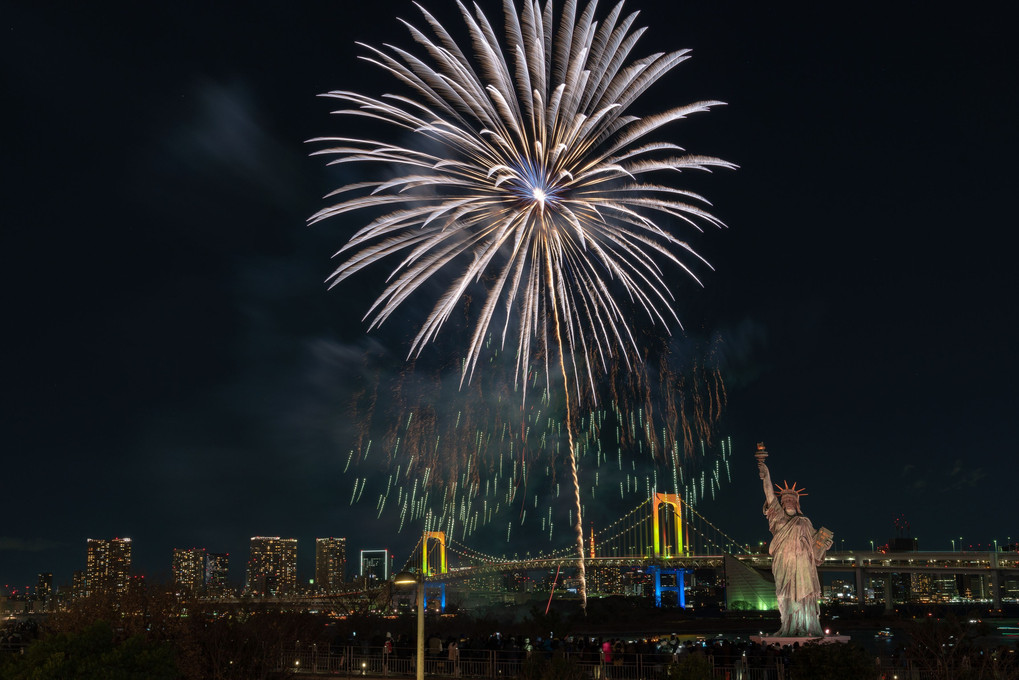 お台場の花火　12月29日