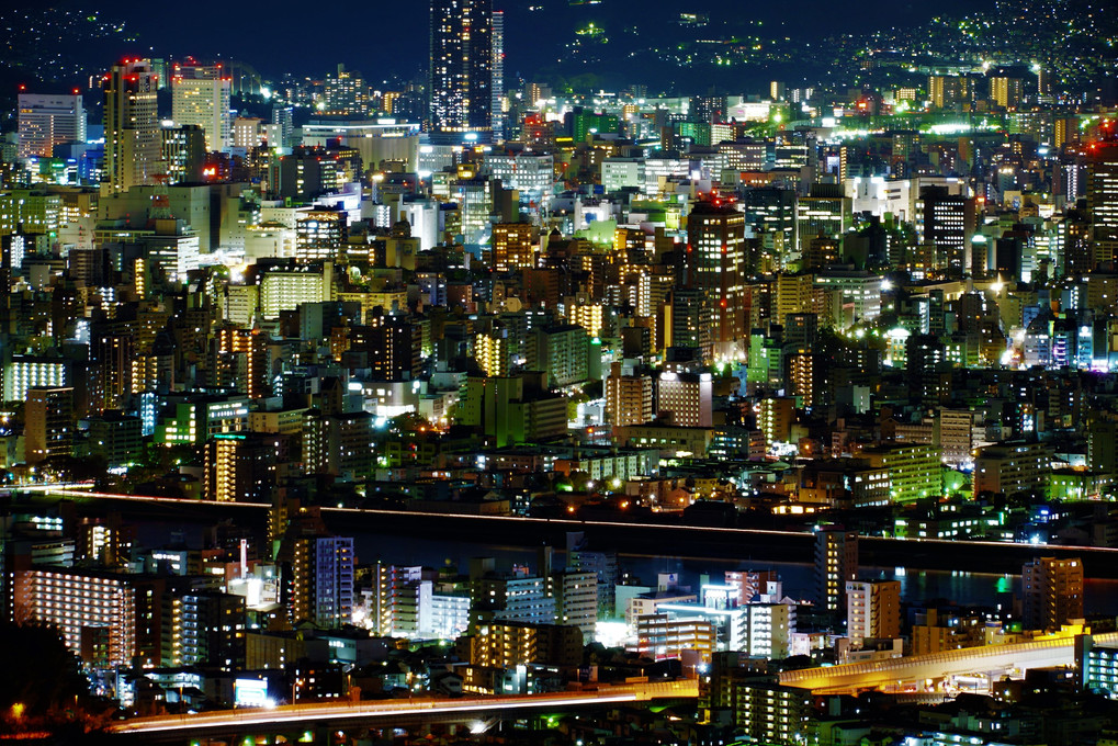 広島市街の夕景と夜景(10枚)
