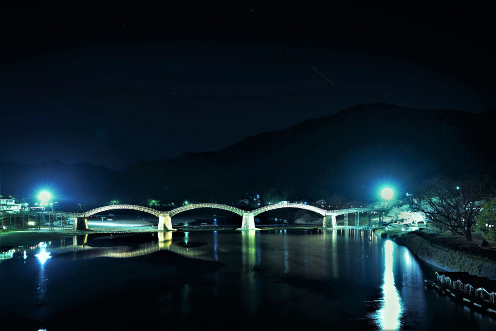 錦帯橋ライトアップ