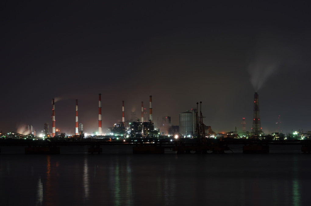 水島の工場夜景
