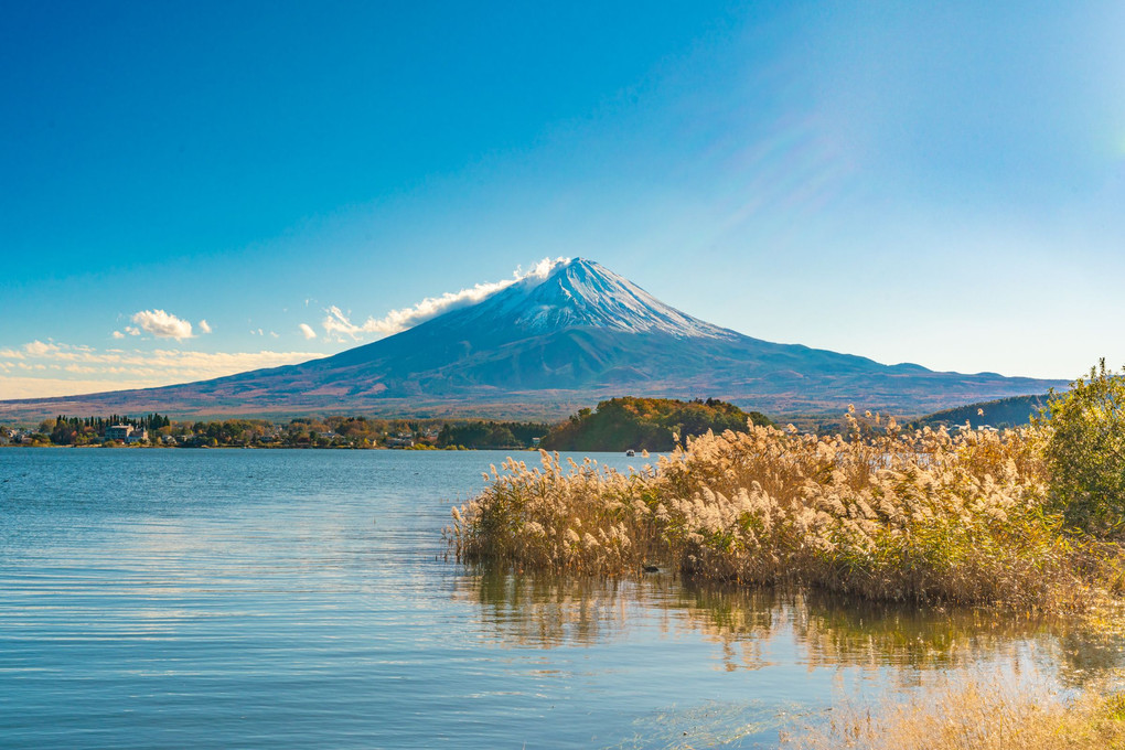 河口湖周辺からの富士山