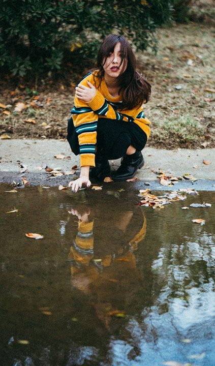 Reflected in the water