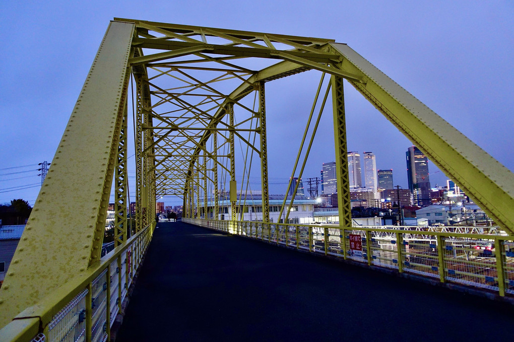 夕暮れの向野橋