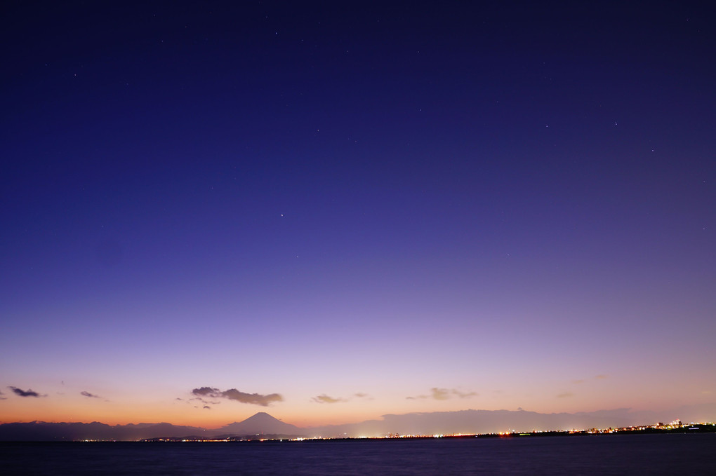 9月29日　湘南西浜からの夕空