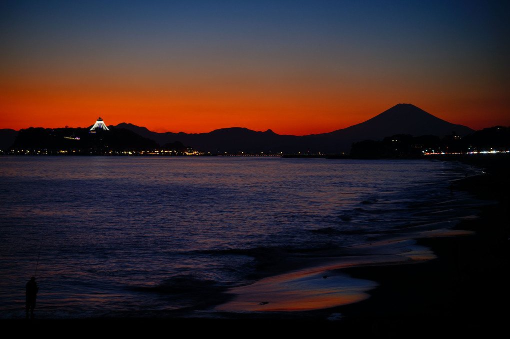 七里ヶ浜からの夕空　　12月4日
