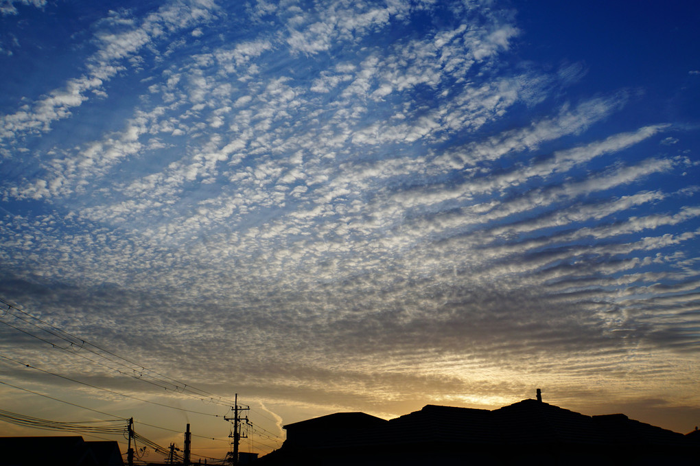 ナミナミ雲と夕焼け雲