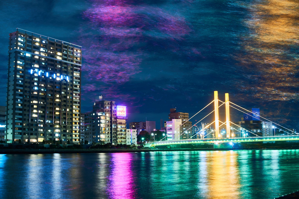 光る橋　光の雪　光の雲　～東京幻想夜曲（新大橋篇）