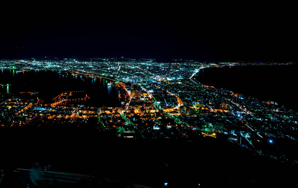 函館夜景と赤レンガ夜の散策