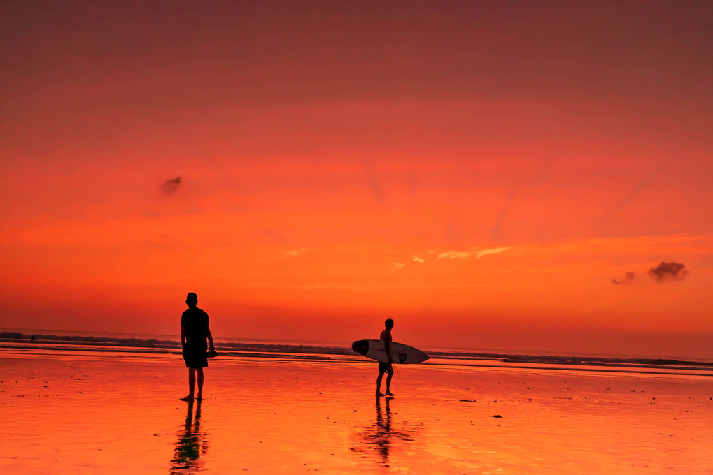 バリ島Kuta Beach夕陽