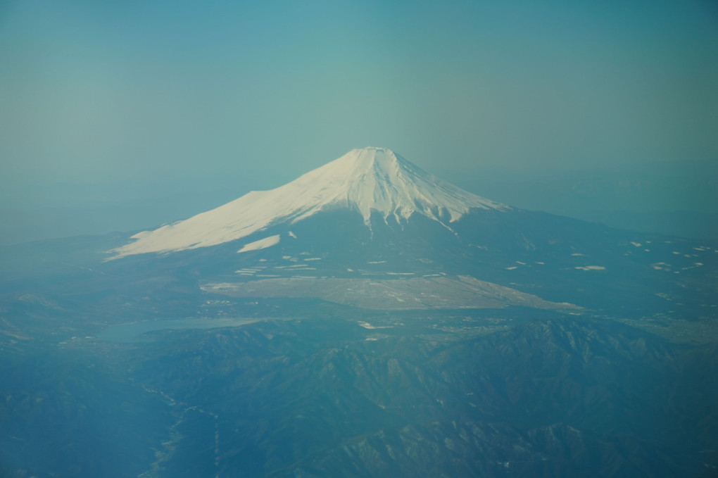ボーイング767と787から見る富士山