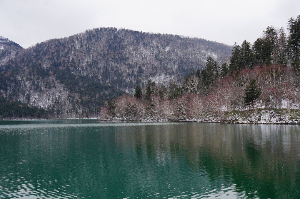 冬の然別湖