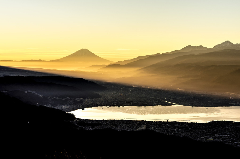 諏訪湖富士