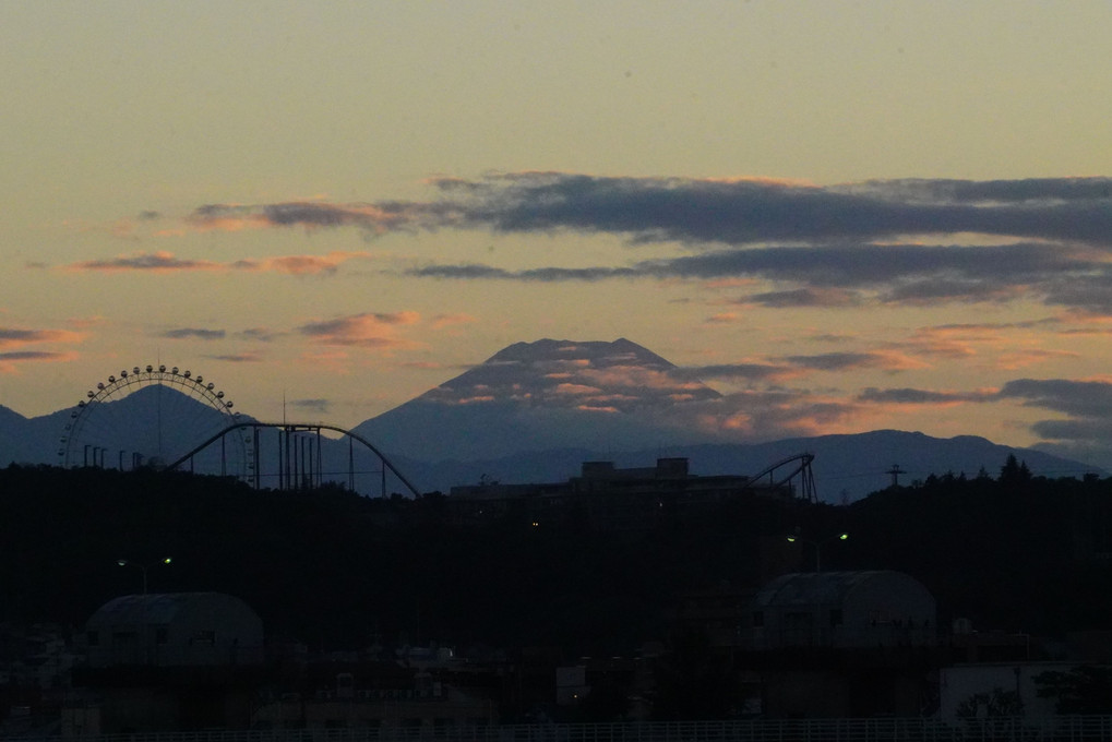 夕雲と富士