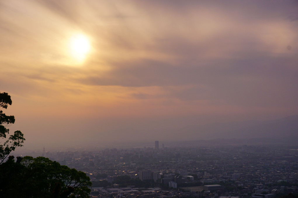 久留米の夕景