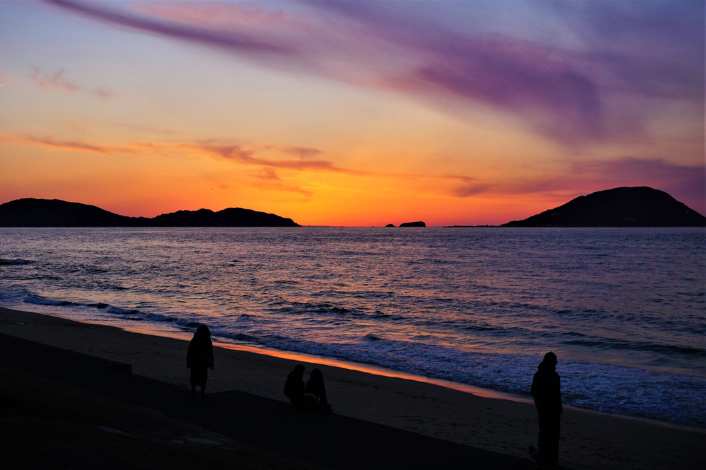 志賀島からの夕日