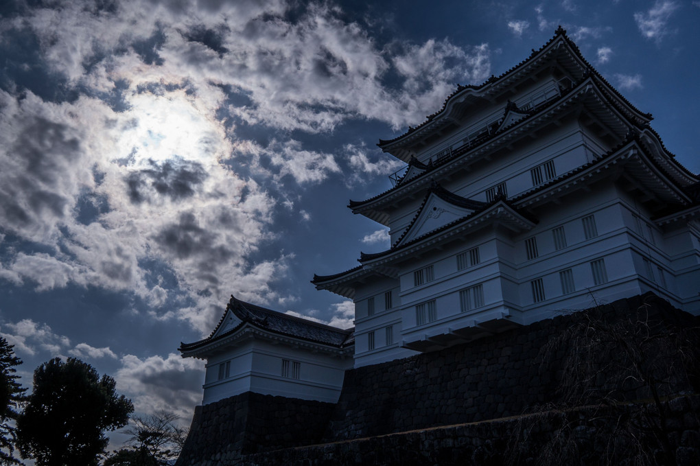 小田原城と雲