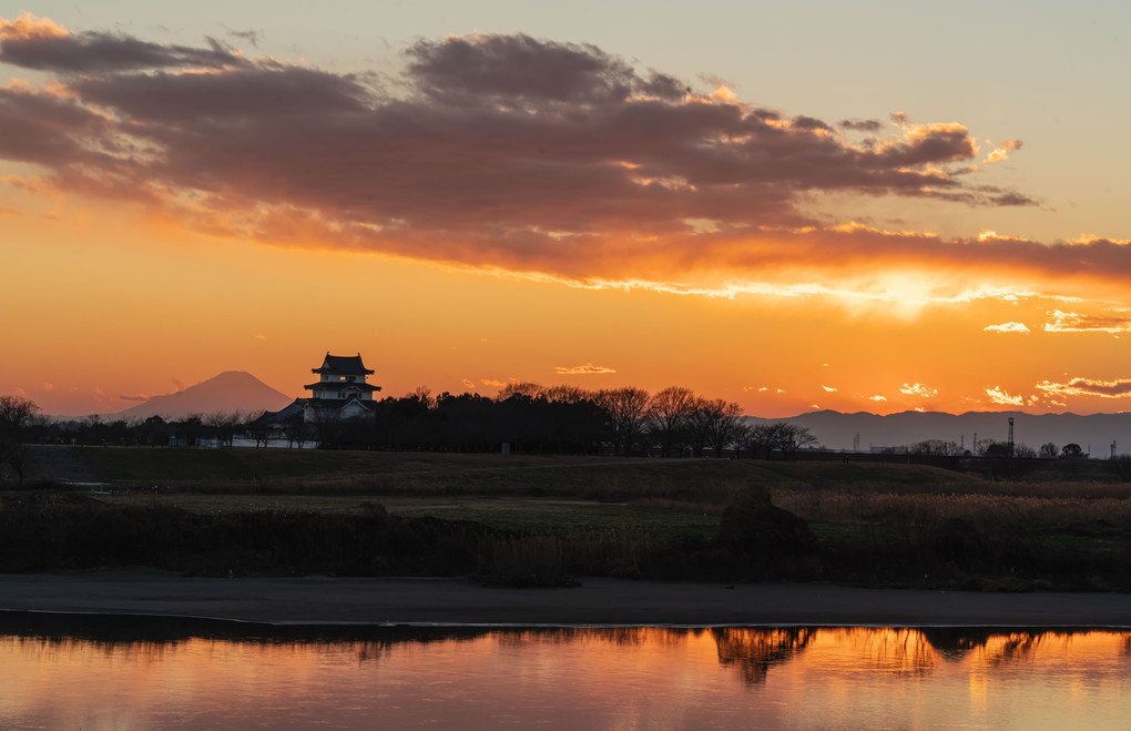 富士山と関宿城