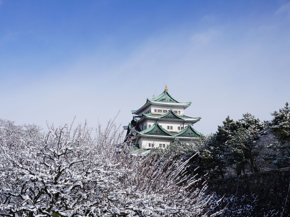 雪の名古屋城