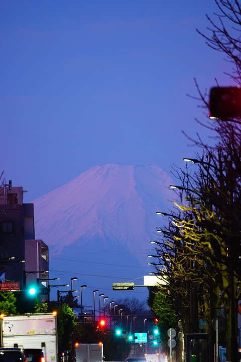 富士山 日の出前