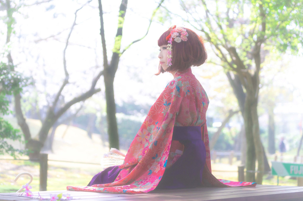 桜×袴