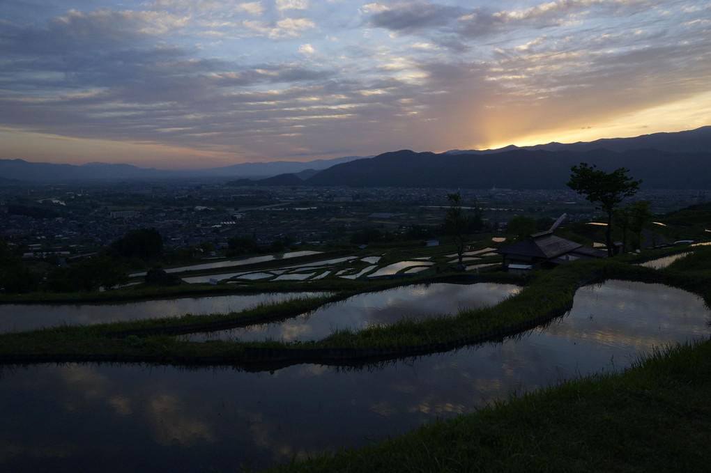 棚田の夜明け