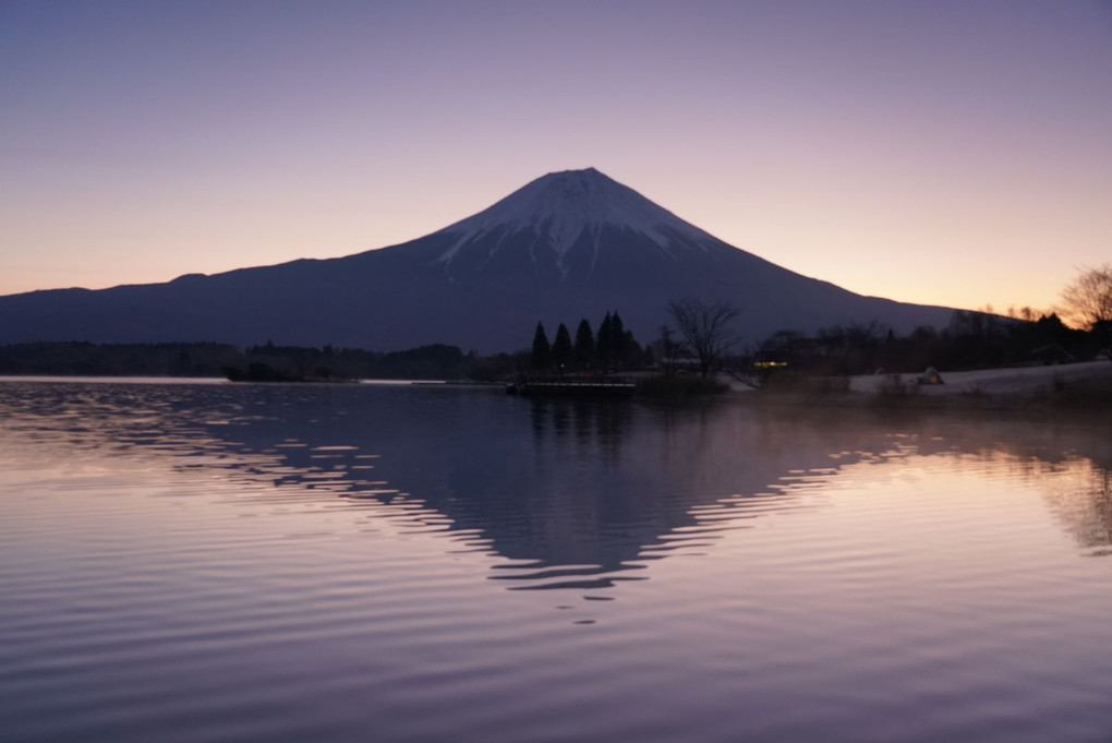 富士五湖で見た星空、そして夜明け