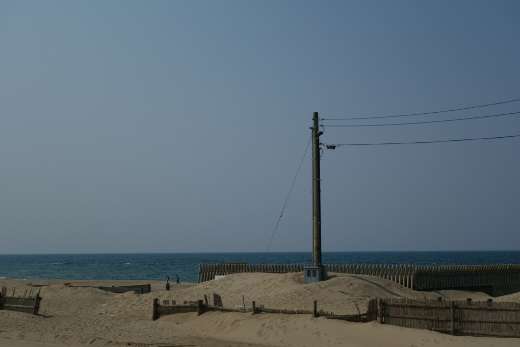 海辺の電柱。