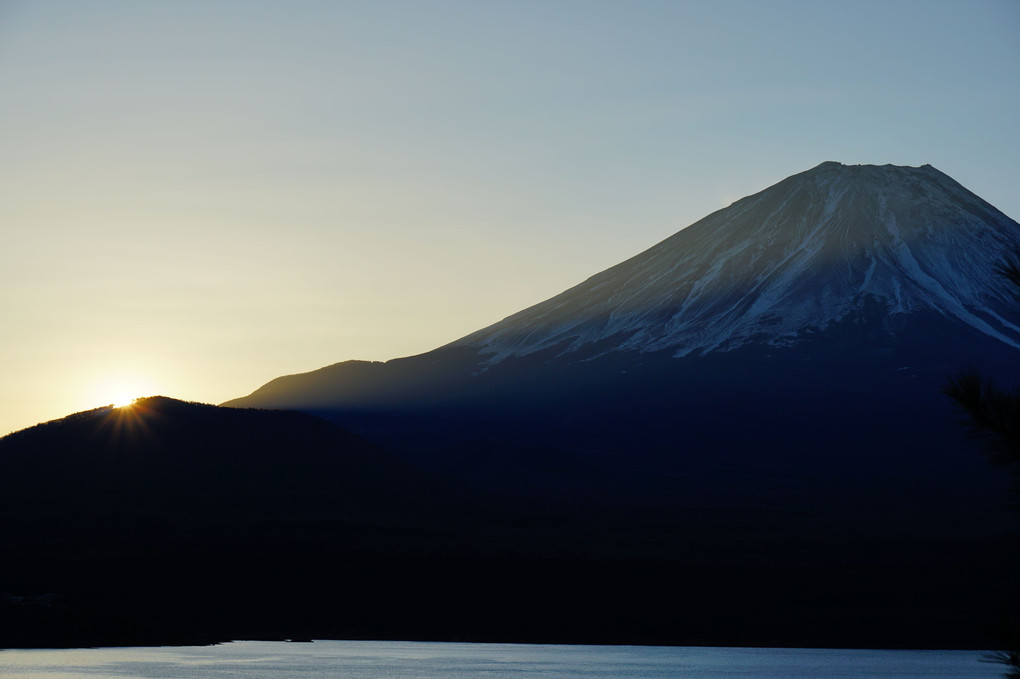 富士山と朝日！