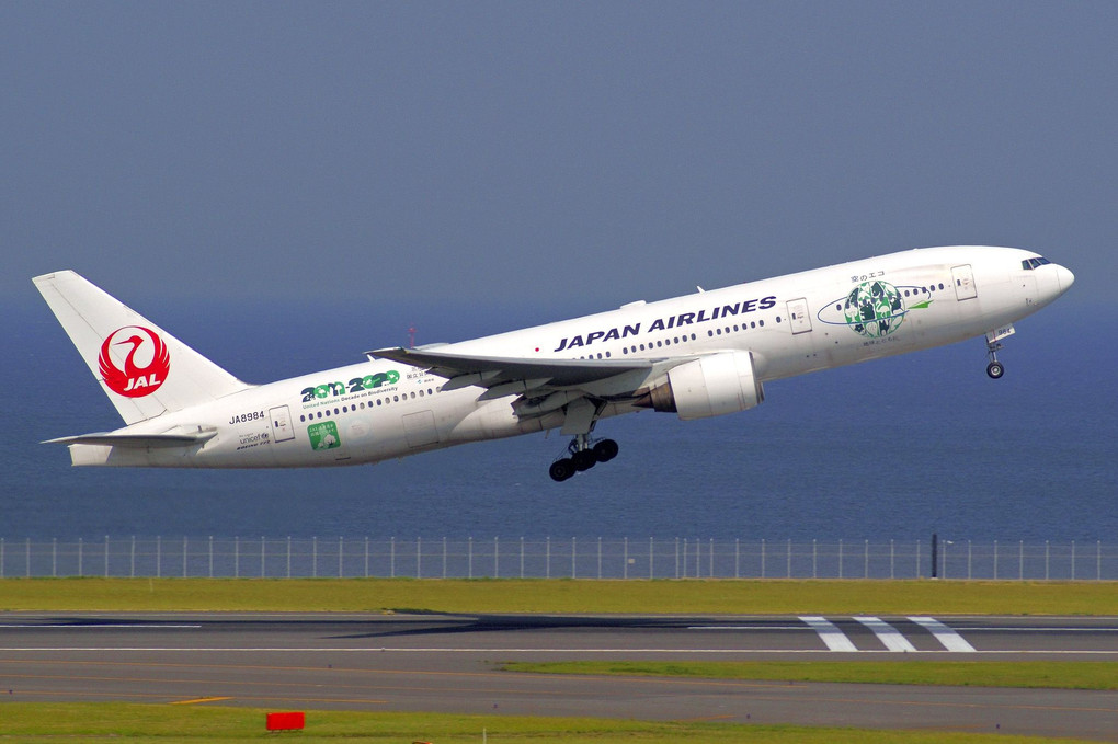 Boeing 777-246, JAL Eco Jet Nature Livery