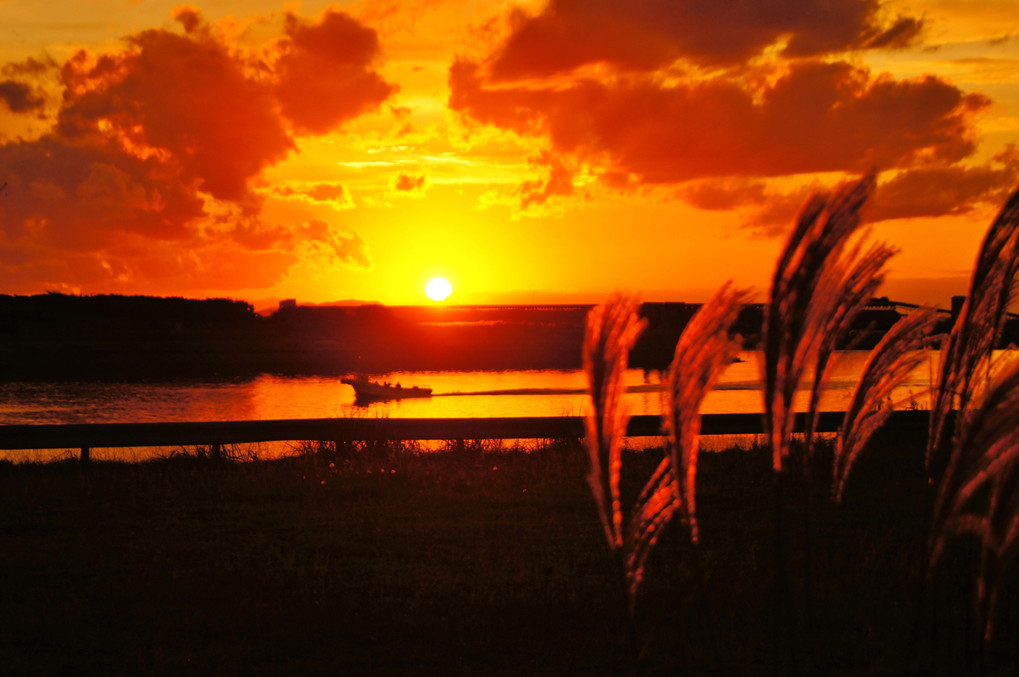 晩秋の夕暮れ