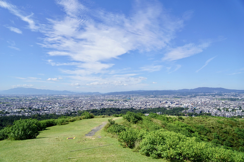 青空広々若草山