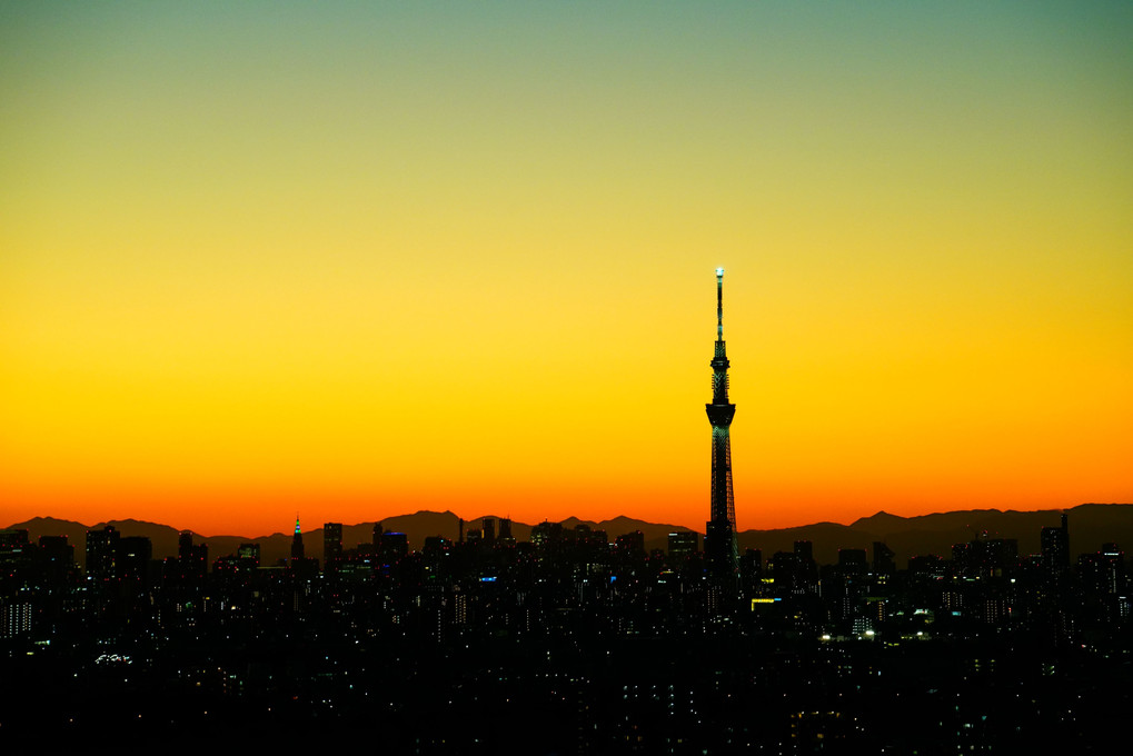 遠富士と摩天楼