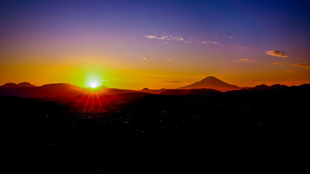 弘法山の夕日