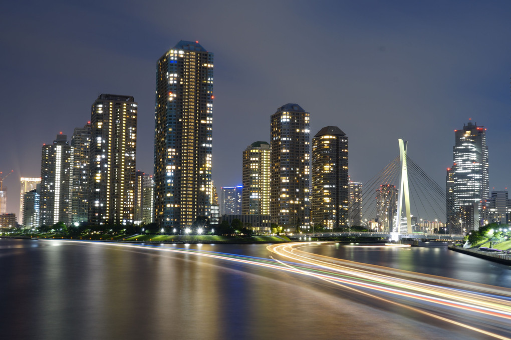 永代橋からの夜景