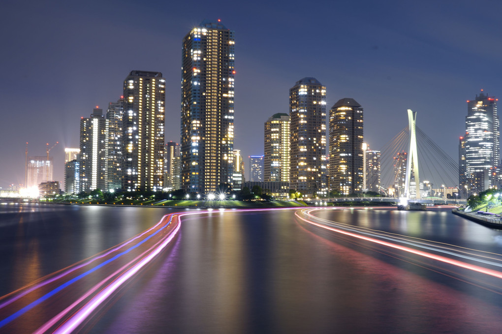 永代橋からの夜景